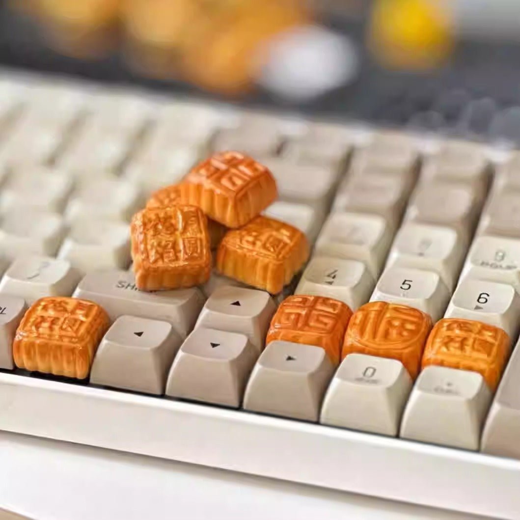 Cute Mooncake Theme Artisan Resin Keycap - KeyArtisan