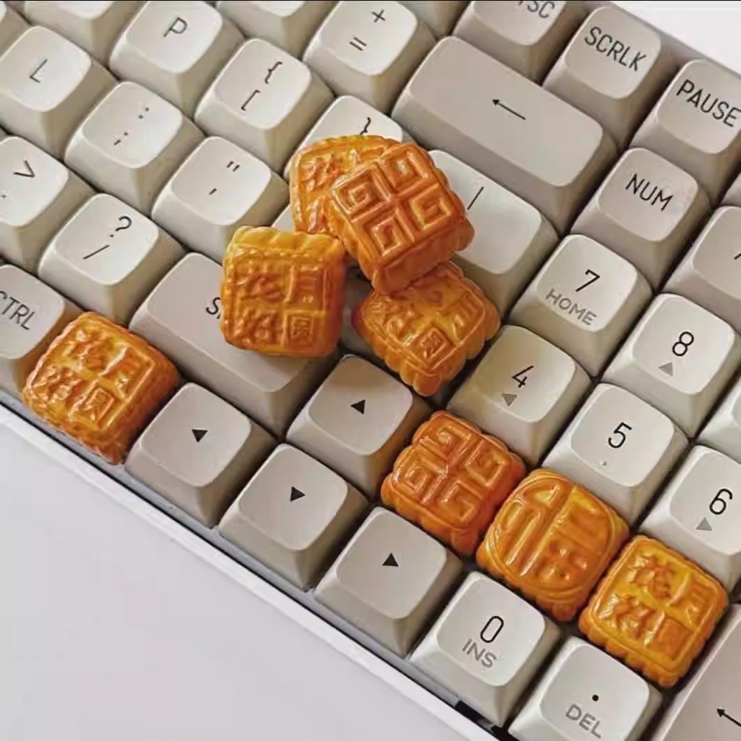 Cute Mooncake Theme Artisan Resin Keycap - KeyArtisan