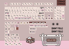 Cute Pastel Dessert & Code Theme Keycap Set - KeyArtisan