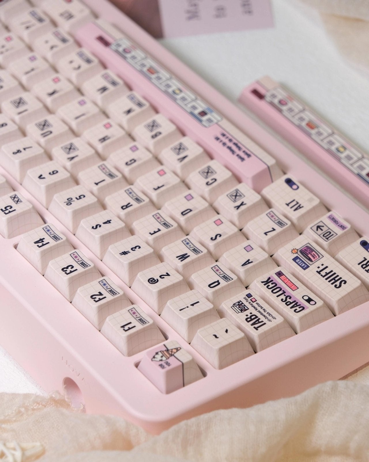 Cute Pastel Dessert & Code Theme Keycap Set - KeyArtisan