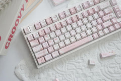 Cute Pink Bear Postcard Artisan Keycap Set - KeyArtisan