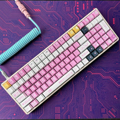 Cute Pink Eva Unit - 08 Theme Anime Keycap Set - KeyArtisan