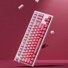Cute Pink Gradient PBT OEM ISO Keycap Set - KeyArtisan