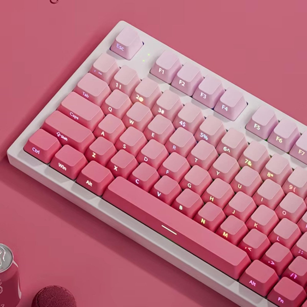 Pink Keyframe Cute Pink Gradient PBT OEM ISO Keycap Set – KeyArtisan