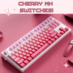 Cute Pink Gradient PBT OEM ISO Keycap Set - KeyArtisan