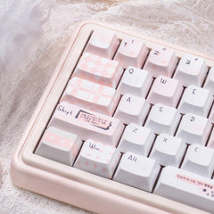 Cute Pink Notebook Theme Artisan Keycap Set - KeyArtisan