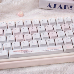 Cute Pink Notebook Theme Artisan Keycap Set - KeyArtisan