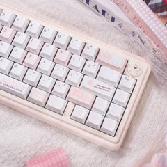 Cute Pink Notebook Theme Artisan Keycap Set - KeyArtisan