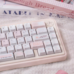 Cute Pink Notebook Theme Artisan Keycap Set - KeyArtisan