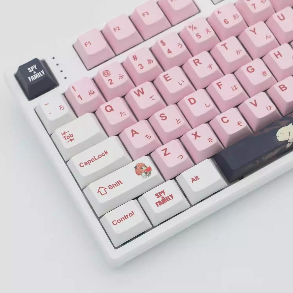 Cute Pink Spy x Family Anya Anime Keycap Set - KeyArtisan
