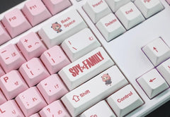 Cute Pink Spy x Family Anya Anime Keycap Set - KeyArtisan