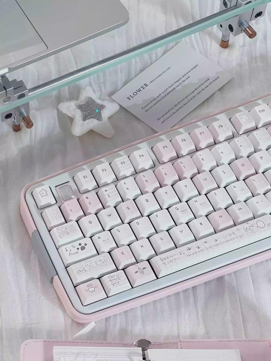 Cute Pink Sweet Cartoon Theme Artisan Keycap Set - KeyArtisan