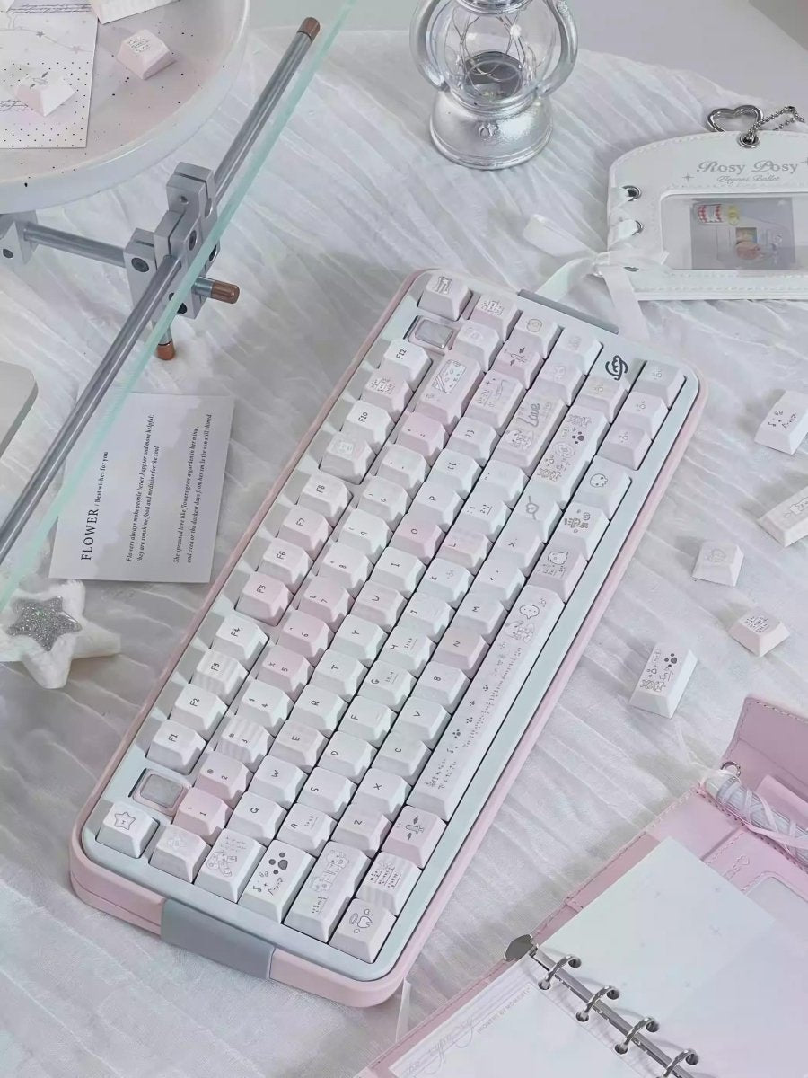 Cute Pink Sweet Cartoon Theme Artisan Keycap Set - KeyArtisan