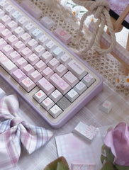Cute Pink Valentines Day Theme PBT ISO Keycap Set - KeyArtisan