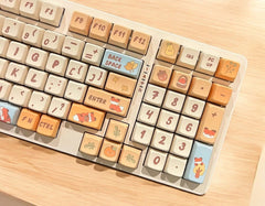 Cute Pumpkin Fox Theme Keycap Set - KeyArtisan