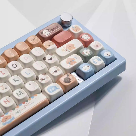 Cute Puppy Dog Theme Artisan Keycap Set - KeyArtisan