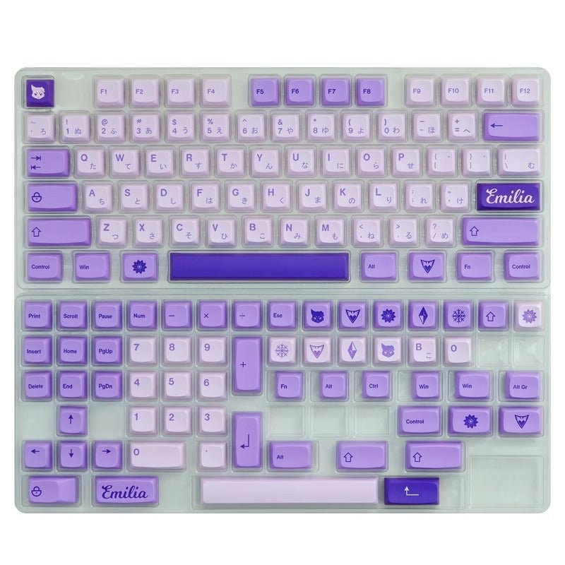 Cute Purple Re - Zero Emilia Theme Keycap Set - KeyArtisan