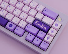 Cute Purple Re - Zero Emilia Theme Keycap Set - KeyArtisan