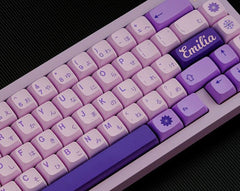 Cute Purple Re - Zero Emilia Theme Keycap Set - KeyArtisan
