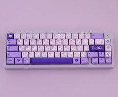 Cute Purple Re - Zero Emilia Theme Keycap Set - KeyArtisan