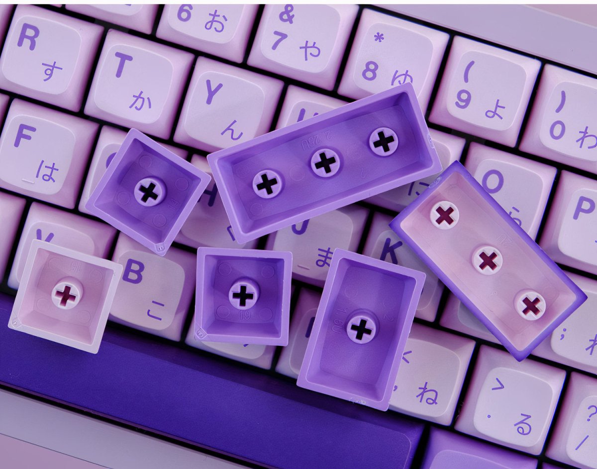 Cute Purple Re - Zero Emilia Theme Keycap Set - KeyArtisan
