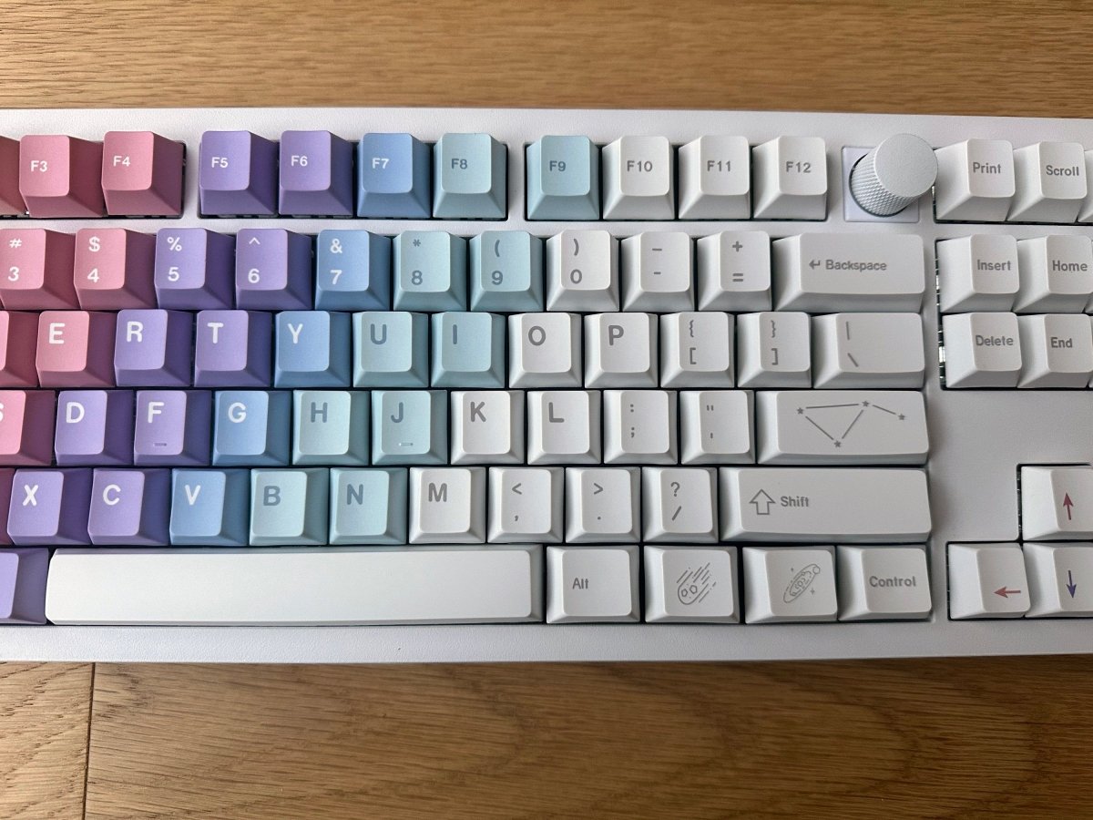 Cute Rainbow Starry Dream Gradient Keycap Set - KeyArtisan
