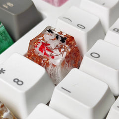 Cute Resin Epoxy Artisan Zen Pond Keycap - KeyArtisan