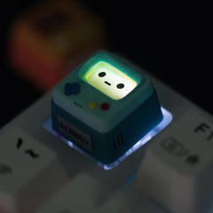 Cute Retro Arcade Artisan Resin Keycap - Shine - through - KeyArtisan