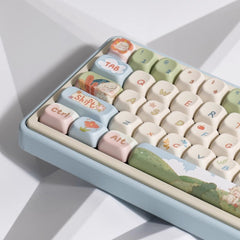 Cute Sheep Picnic Theme Animal Keycap Set - KeyArtisan