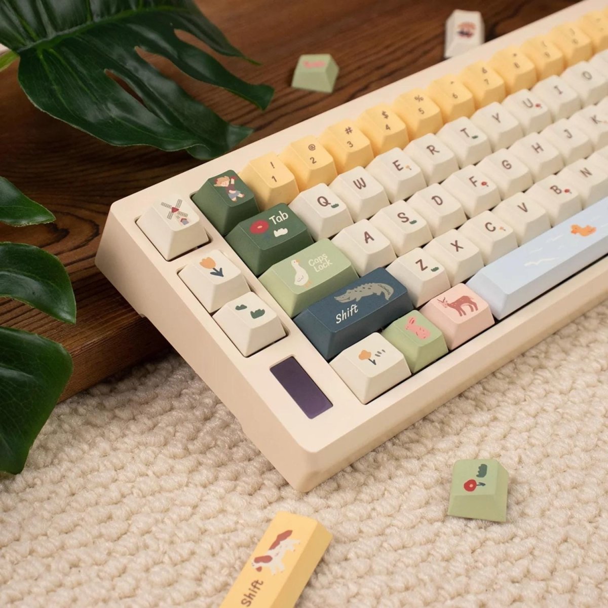 Cute Spring Pasture Theme Artisan Keycap Set - KeyArtisan