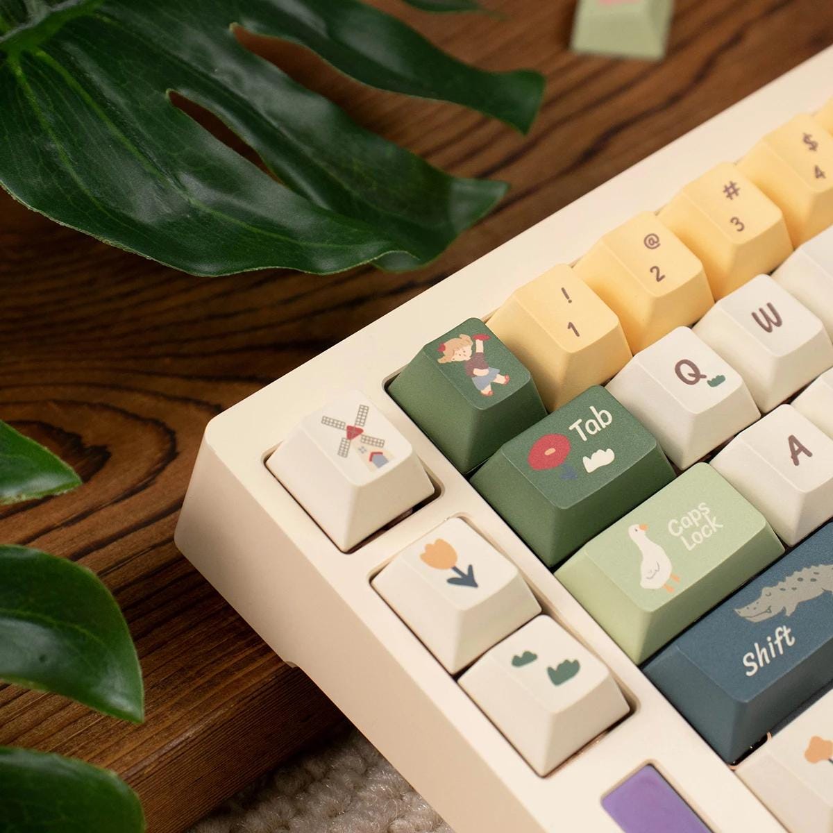 Cute Spring Pasture Theme Artisan Keycap Set - KeyArtisan