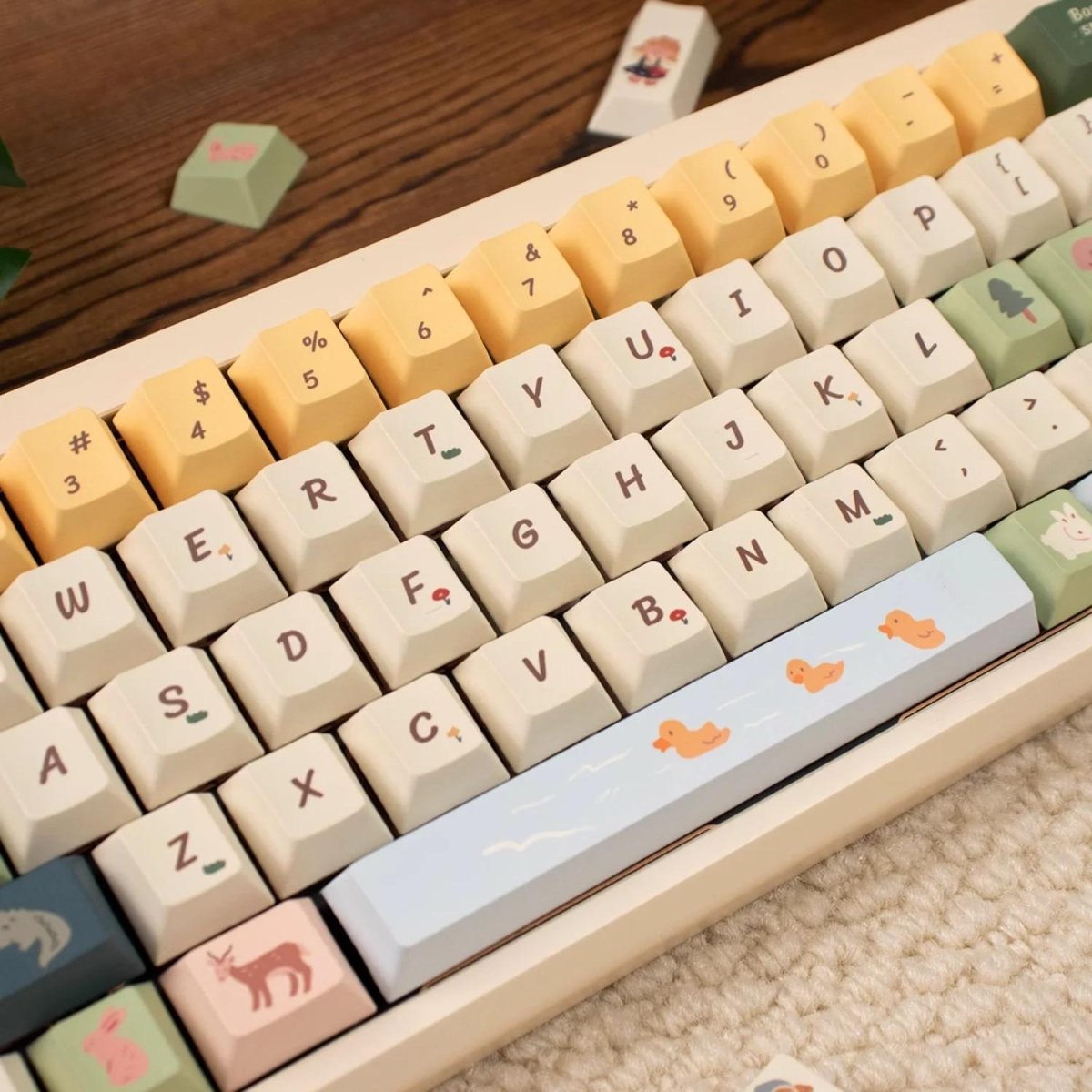 Cute Spring Pasture Theme Artisan Keycap Set - KeyArtisan