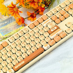 Cute Steamed Bread Theme Mechanical Keyboard - KeyArtisan