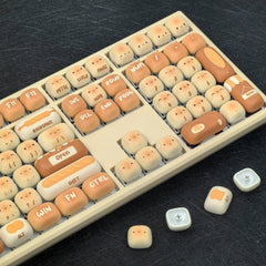 Cute Steamed Bread Theme Mechanical Keyboard - KeyArtisan