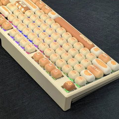 Cute Steamed Bread Theme Mechanical Keyboard - KeyArtisan