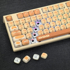 Cute Steamed Bread Theme Mechanical Keyboard - KeyArtisan
