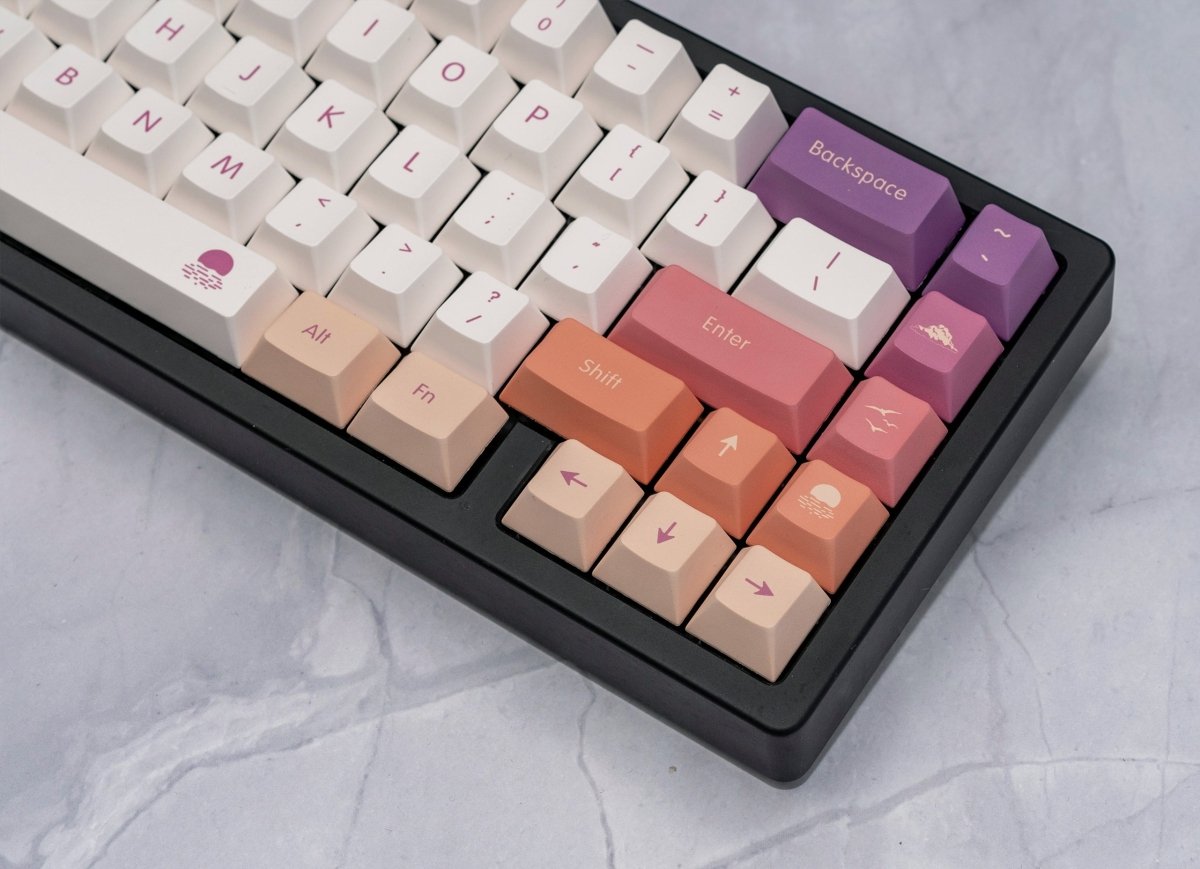 Sun Set Keycaps Cute Sunset Theme Gradient Artisan Keycap Set – KeyArtisan