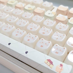 Cute Sweet Cat Bakery Theme Artisan Keycap Set - KeyArtisan