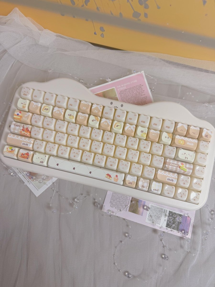 Cute Sweet Cat Bakery Theme Artisan Keycap Set - KeyArtisan