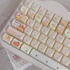 Cute Sweet Cat Bakery Theme Artisan Keycap Set - KeyArtisan