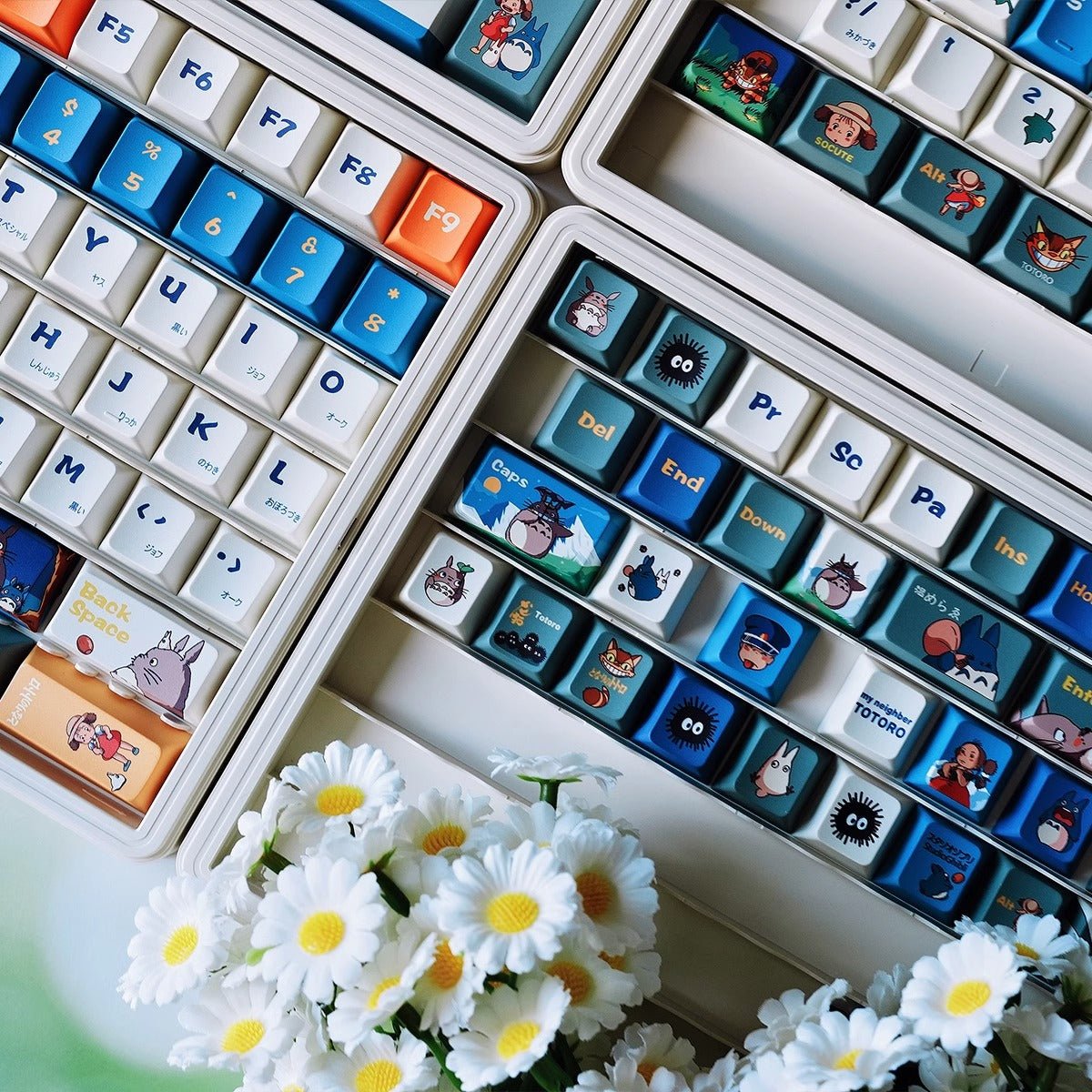 Cute Totoro Theme Studio Ghibli Keycap Set - KeyArtisan
