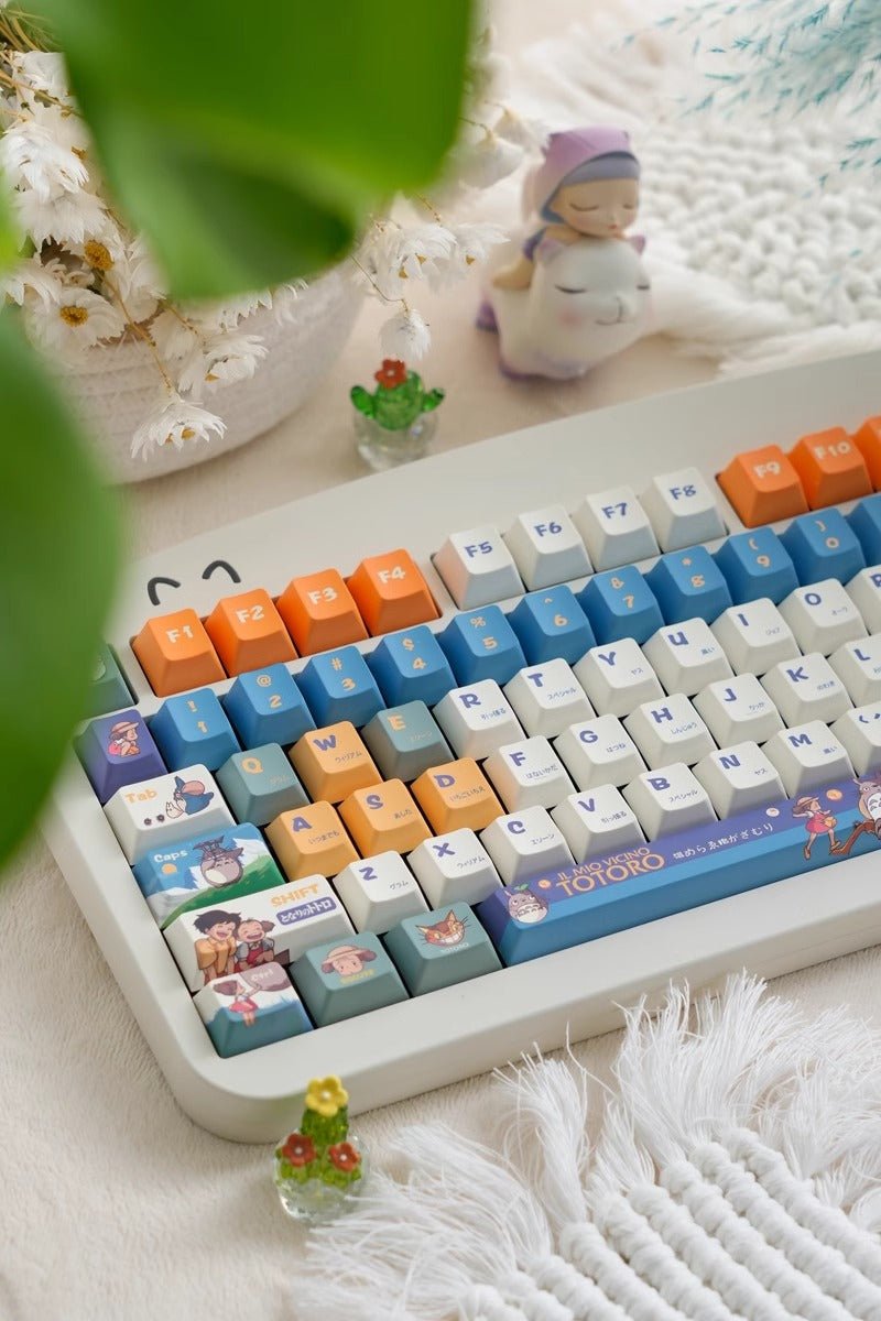 Cute Totoro Theme Studio Ghibli Keycap Set - KeyArtisan