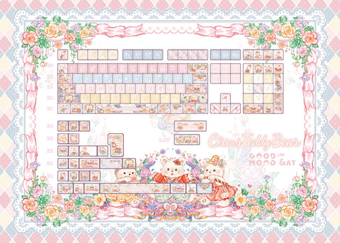 [In Stock] Circus Teddy Bear PBT Cherry Keycaps