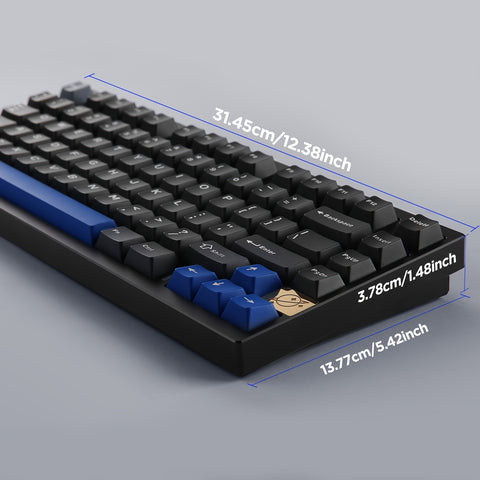 YUNZII AL75 Black 75% Aluminum Mechanical Gaming Keyboard - Wireless/Wired, Hot-Swappable Creamy Switches, RGB Backlit, Ergonomic TKL Design for Mac/Win