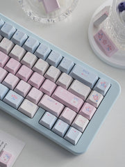 Floral Love Sky - Themed Cute Artisan Keycap Set - KeyArtisan