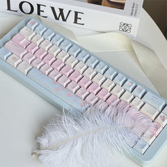 Floral Love Sky - Themed Cute Artisan Keycap Set - KeyArtisan