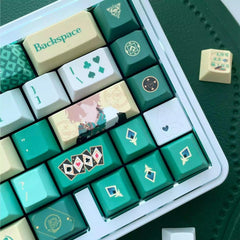 Green Aventurine Theme Anime Keycap Set - KeyArtisan