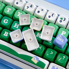 Green Cow Ranch Theme Artisan Keycap Set - KeyArtisan