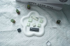 Green Floral Theme Matcha Keycap Set - KeyArtisan