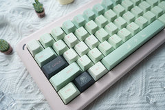 Green Floral Theme Matcha Keycap Set - KeyArtisan